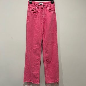 Pink Wide Leg Zara Jeans